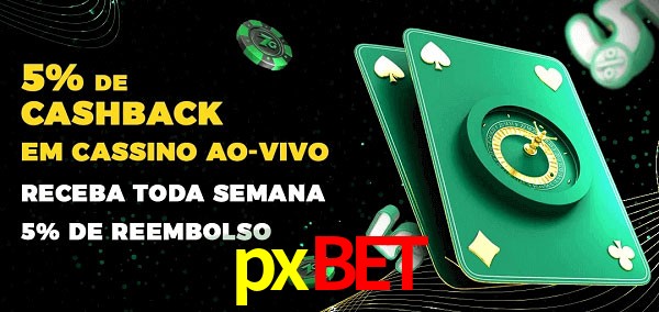 Promoções do cassino ao Vivo pxbet